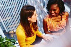 Two women having a conversation