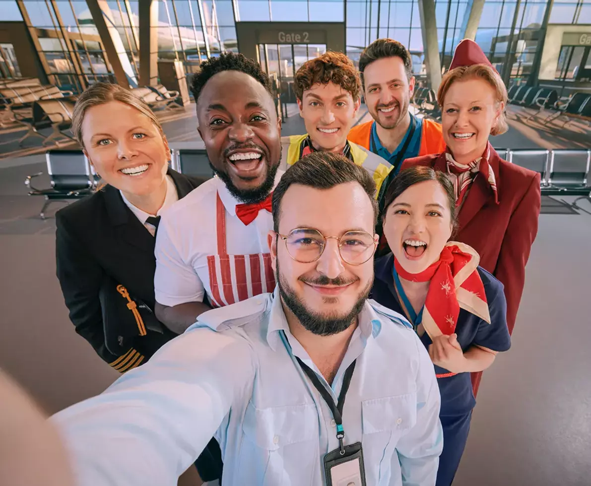 selfie of a group of colleagues